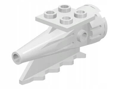 Lego 4746 Tail 4 x 2 x 2, Aircraft Rocket Engine White