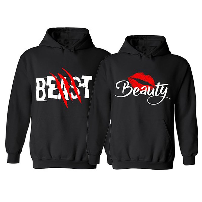 KOMPLET BLUZ PAR PIĘKNA BESTIA BEAUTY BEAST DM/2XL