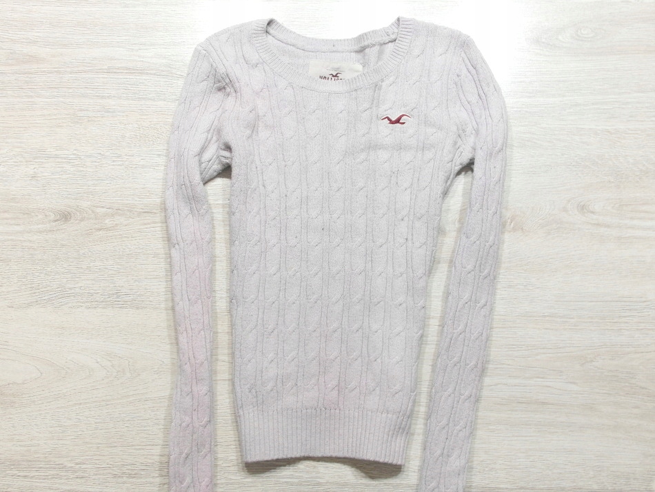 HOLLISTER _ MARKOWY CIEPŁY SWETER Z LOGO _ S/M