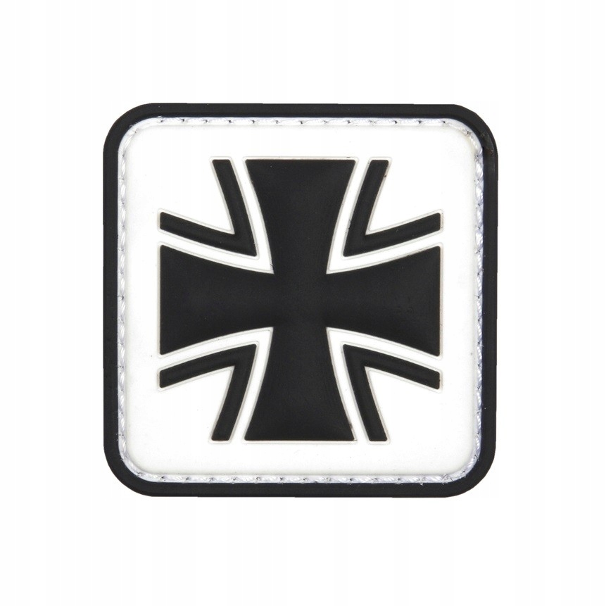 NASZYWKA German Cross 3D PVC Biały