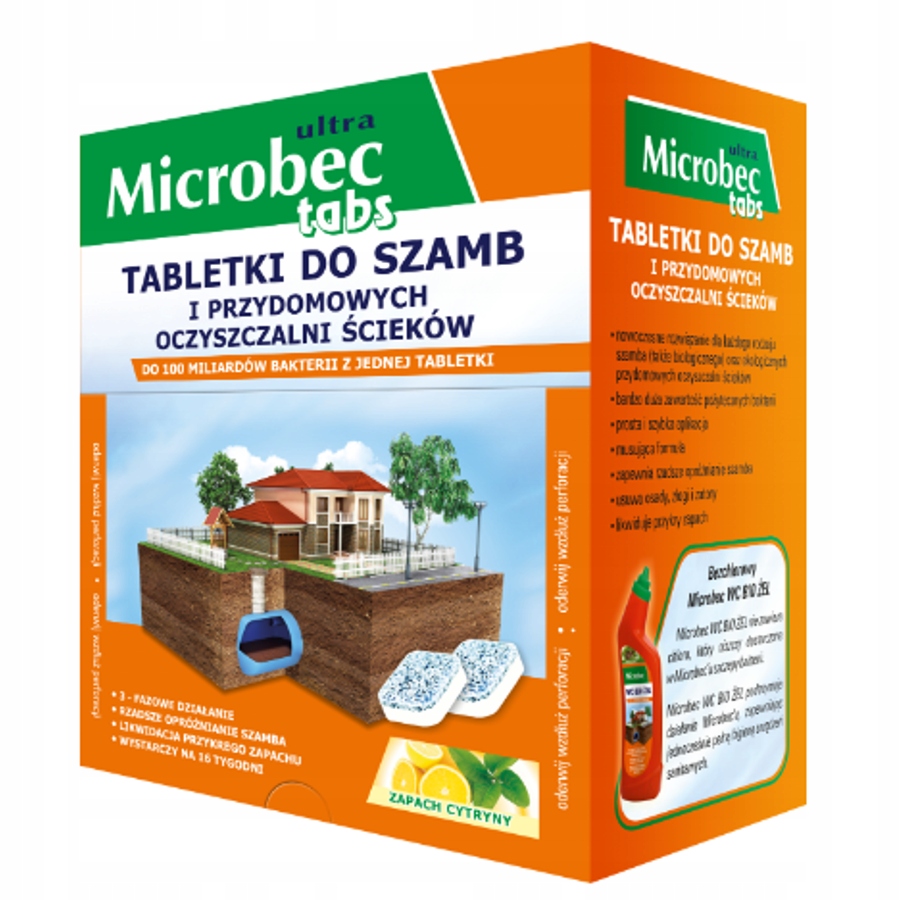 Microbec ultra tabletka do szamb i oczyszczalni