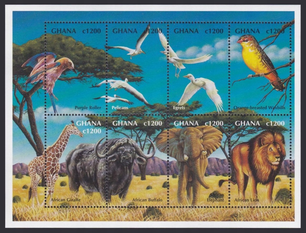 GHANA - PTAKI - FAUNA - 2000 r. - MNH(**)