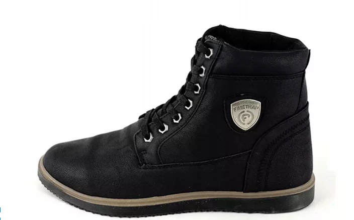 Y749 FIRETRAP BUTY MĘSKIE TRZEWIKI CZARNE R. 44 WKŁADKA 28 CM