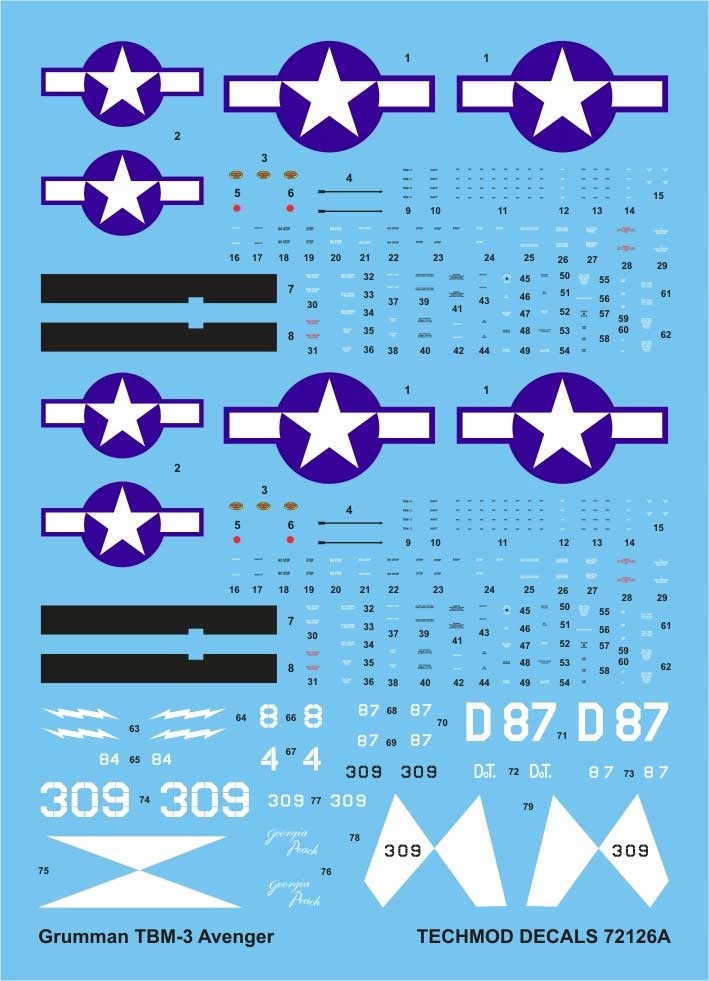 Techmod 72126 1/72 TBM-3 Avenger