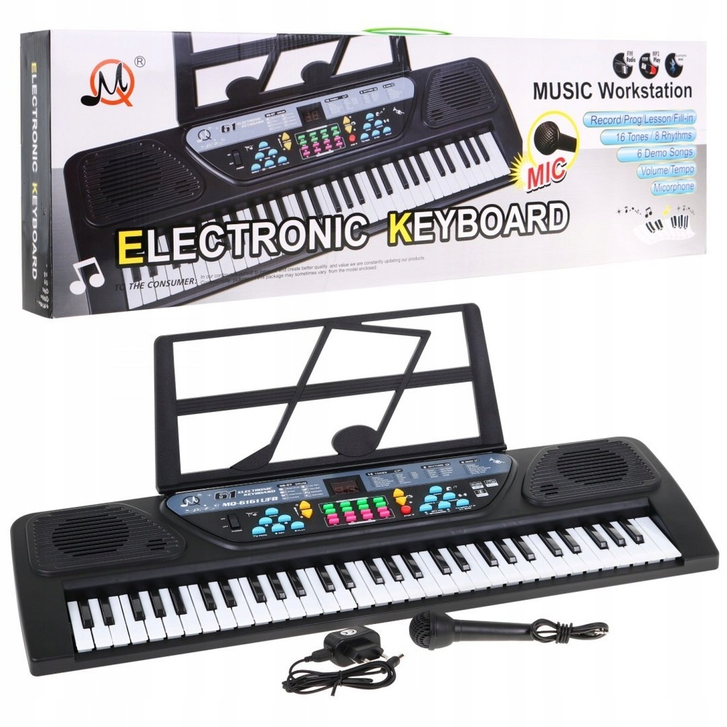 Keyboard DLA DZIECI ORGANY syntezator Z MIKROFONEM