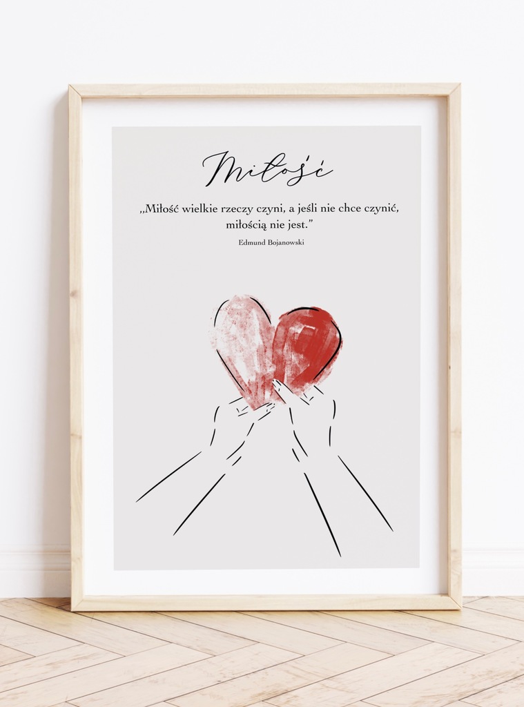 „Serce w dłoni” personalizowany plakat 50x70