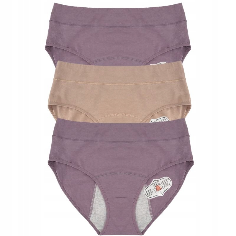 3X MAJTKI MENSTRUACYJNE BAWEŁNIANE (L DO 3XL) XXL 4