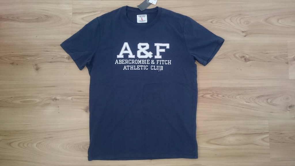 NOWA koszulka abercrombie&fitch L t-shirt nav