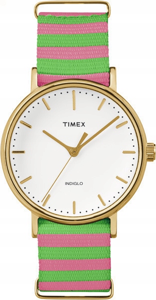 Zegarek Damski Timex paski różowy zielony kolorowy