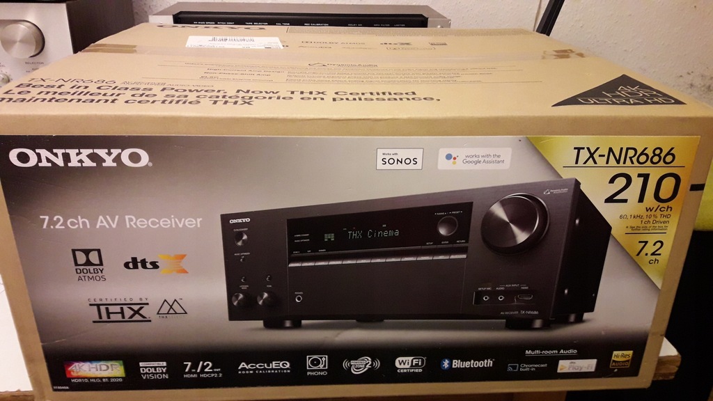 Onkyo TX NR 686, nowy, nieużywany, nieotwarty. 8956023524