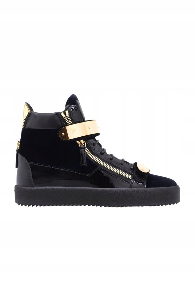 GIUSEPPE ZANOTTI Granatowe wysokie sneakersy 42,5