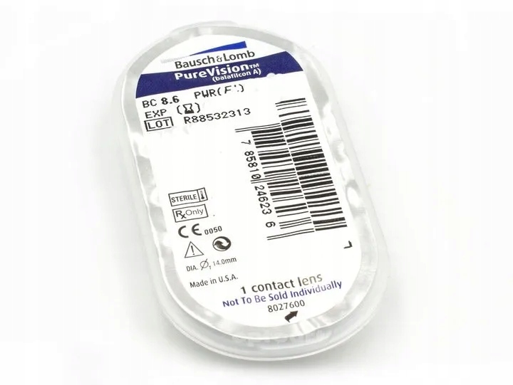 soczewki kontaktowe PureVision 1 szt -1.75