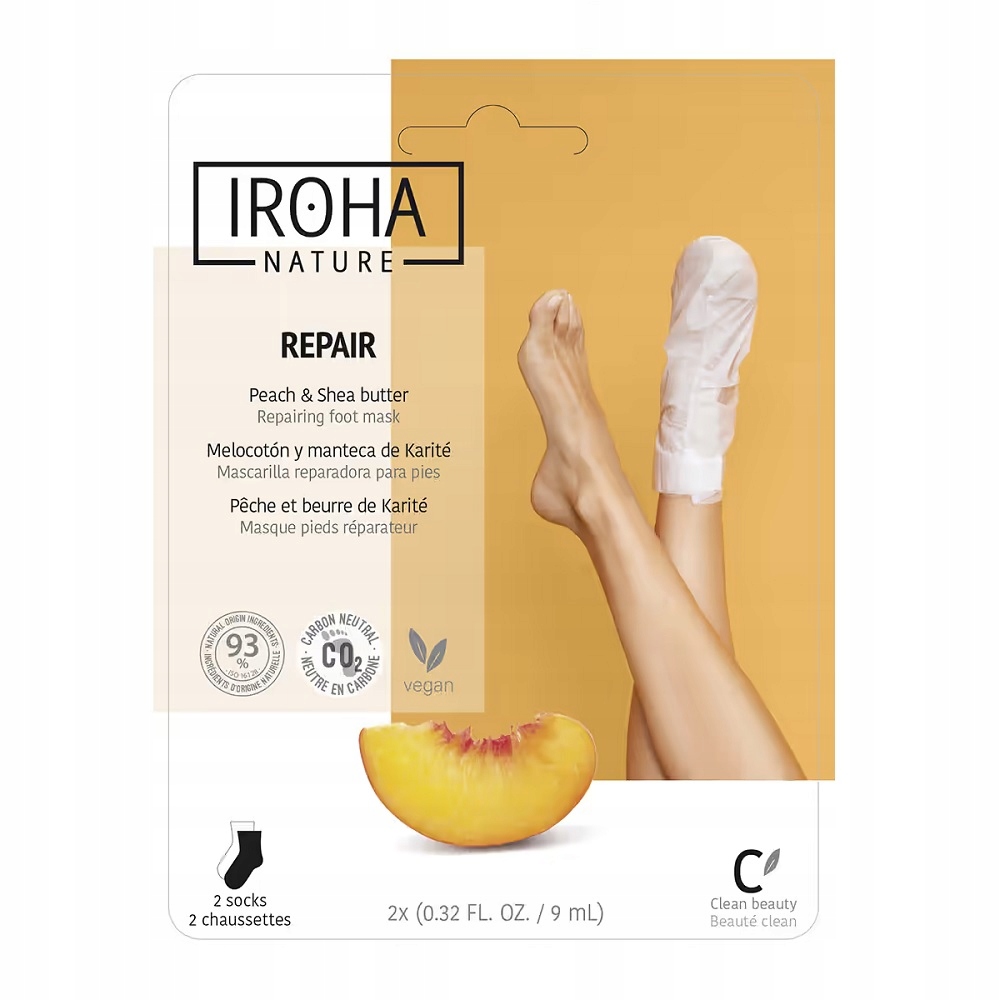 IROHA nature Repair Foot Mask regenerująca maseczka do stóp w formie s P1