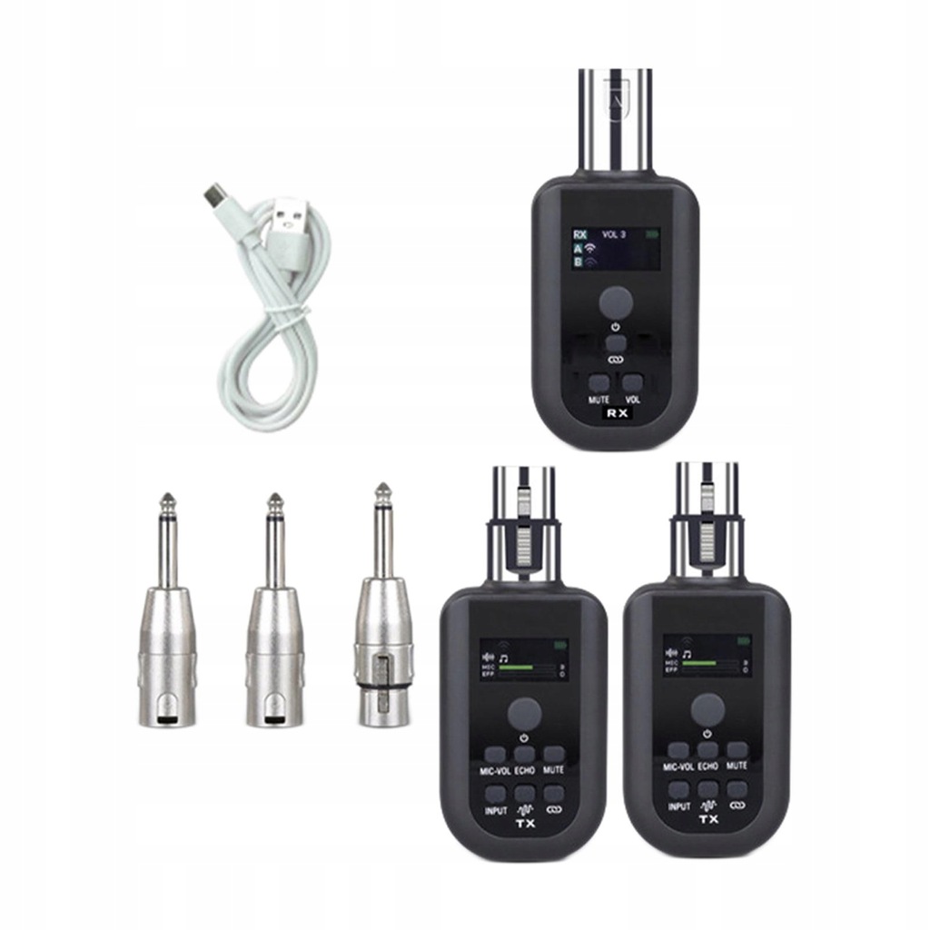 UHF Cordless Microphone Transmitter Receiver Guitar Transmitter Set B