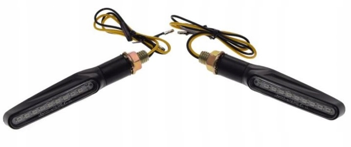 Kierunkowskaz dynamiczny LED 32 obudowa czarna klosz biały gwint M10