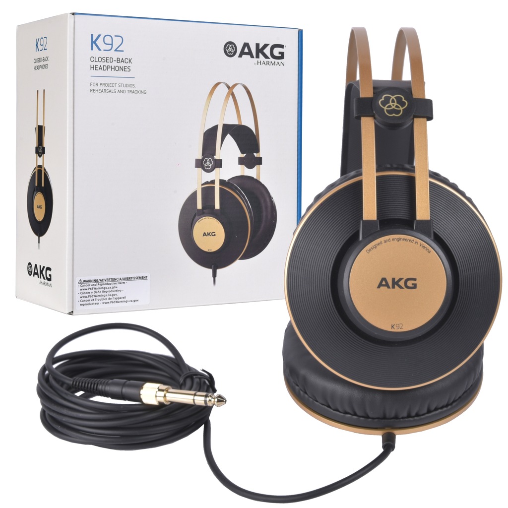 AKG K 92 studyjne słuchawki zamknięte 32 Ohm