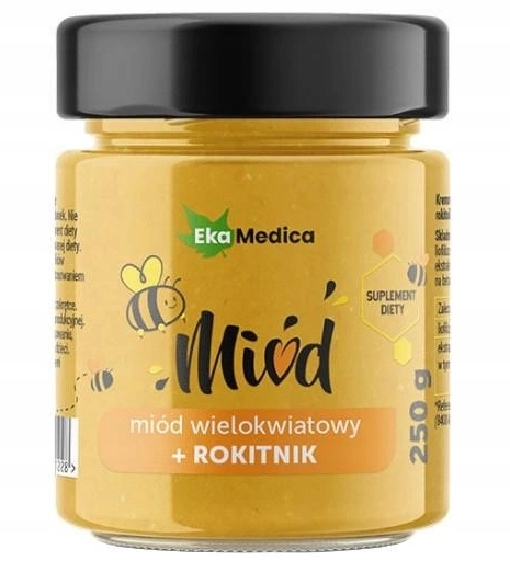 Miód wielokwiatowy z rokitnikiem, 250g