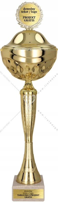 Puchar złoty z pokrywką Tysil 31 cm +GRAWER GRATIS