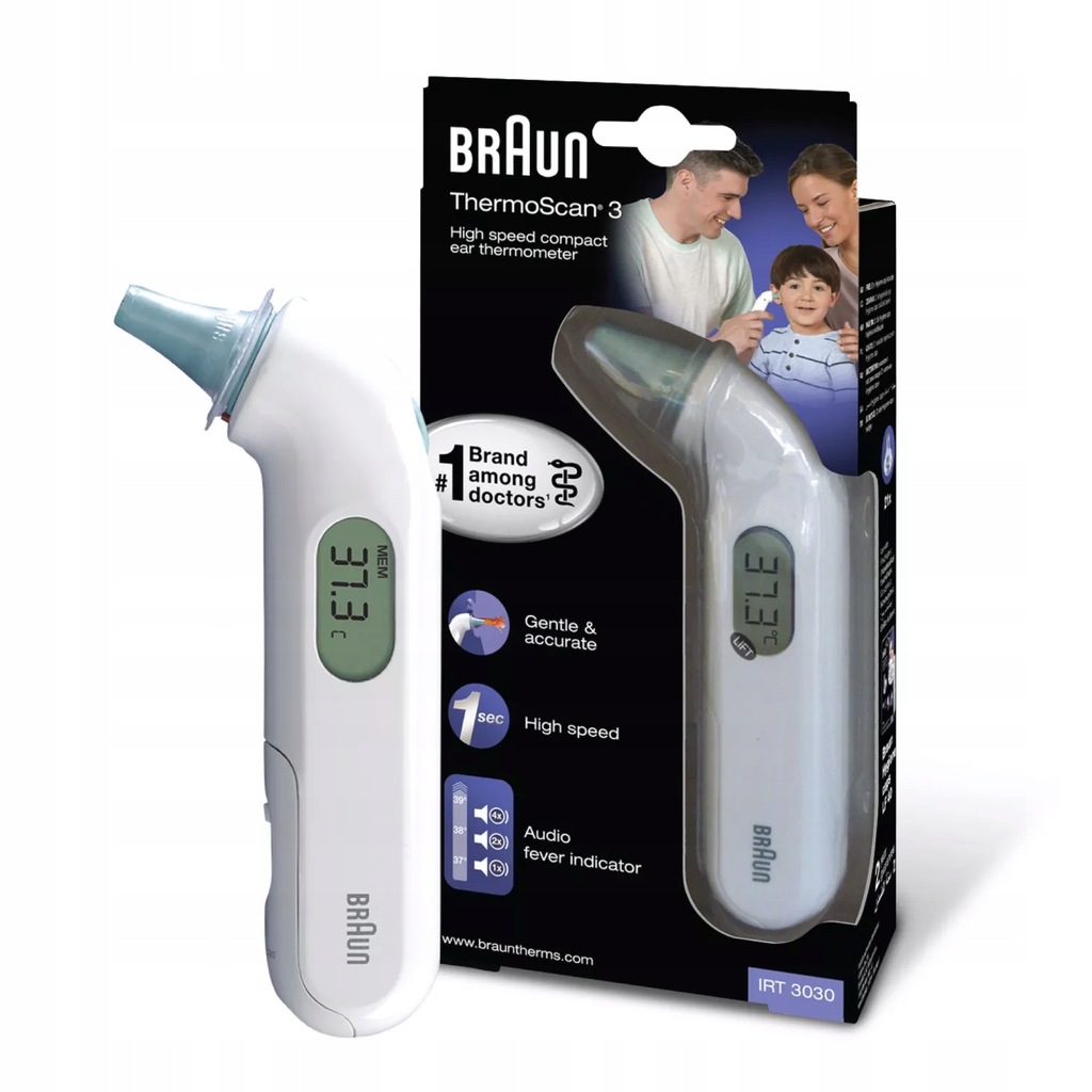 Braun IRT3030 ThermoScan 3 Termometr do ucha 12711317950 oficjalne