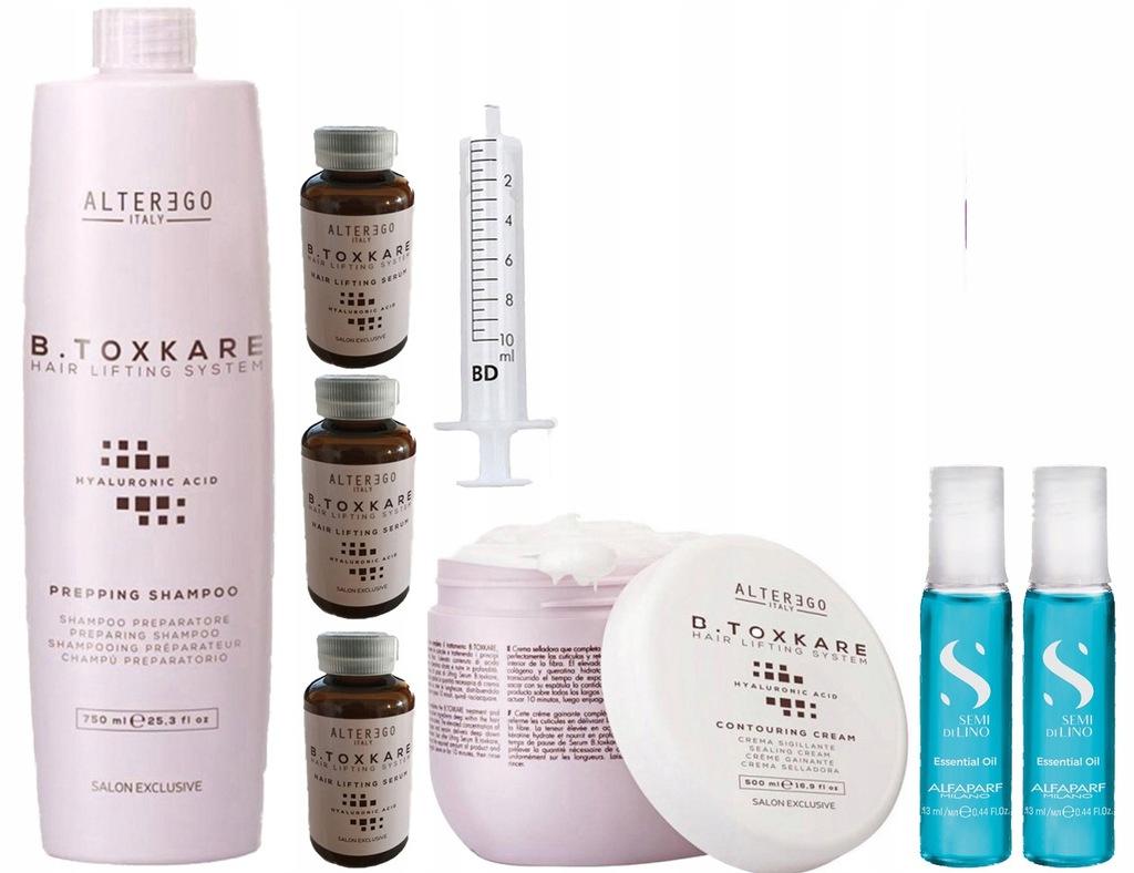 ALTER EGO B.TOXKARE Botoks zestaw odbudowa włosów