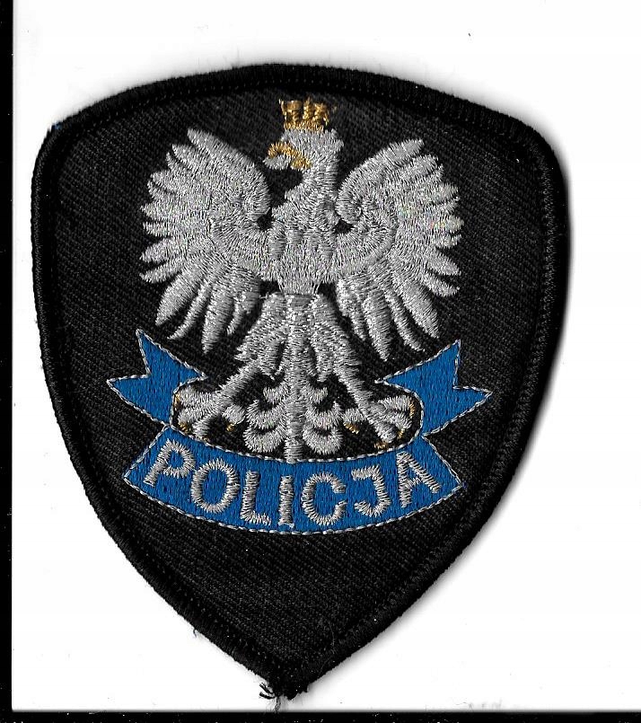 Czarna naszywka- Policja