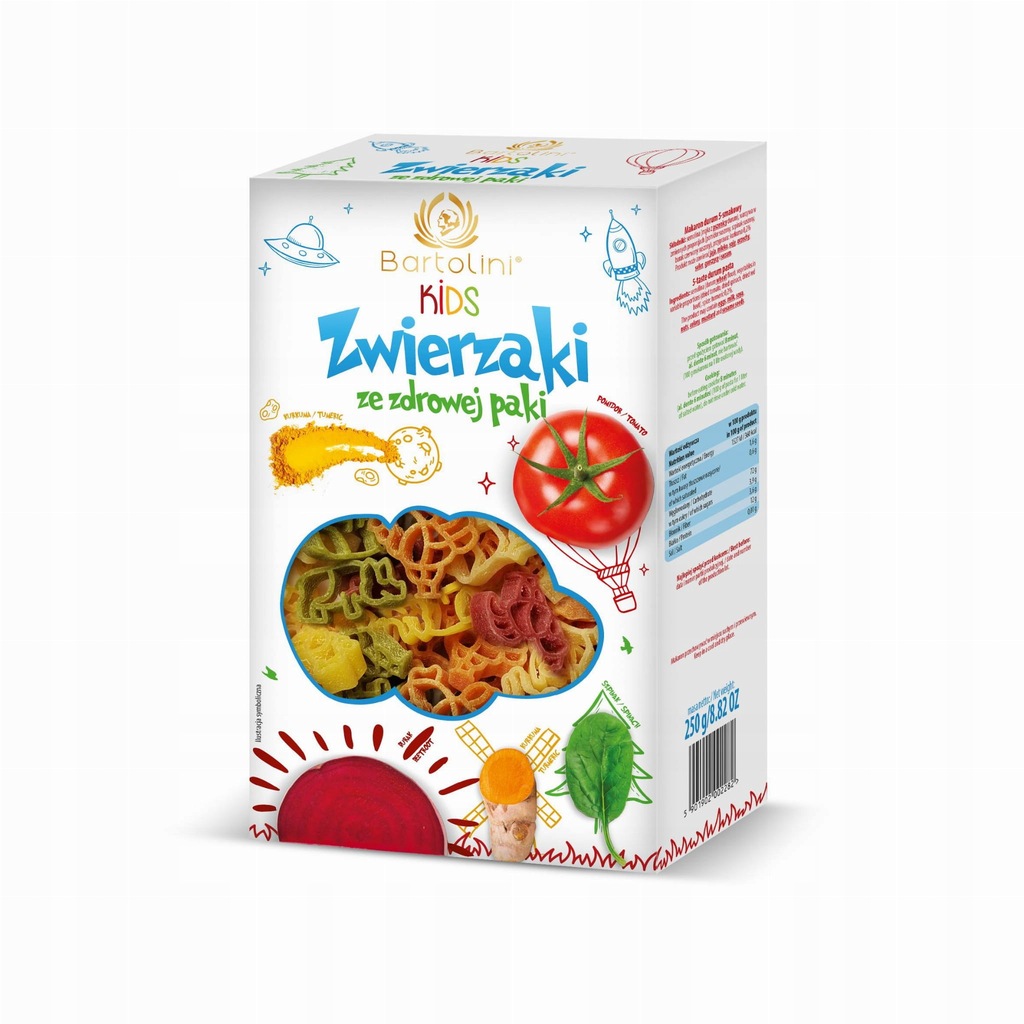 Makaron Kids Zwierzątka 250 g Bartolini