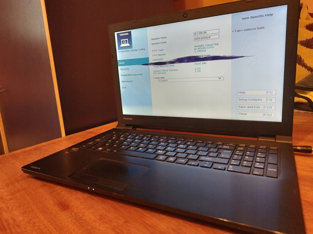 Laptop TOSHIBA SATELLITE PRO R50-B-114 SPRAWNY!