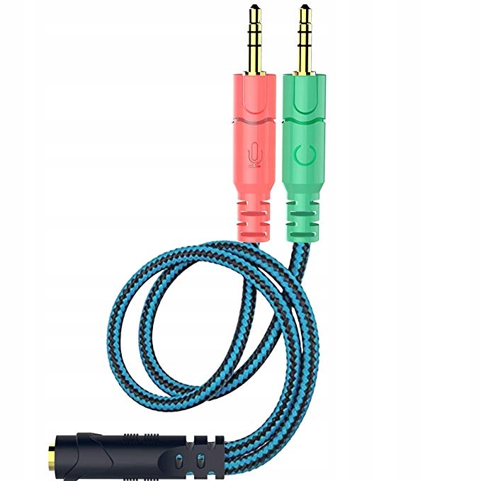 Kabel rozdzielacza adaptera zestawu słuchawkowego