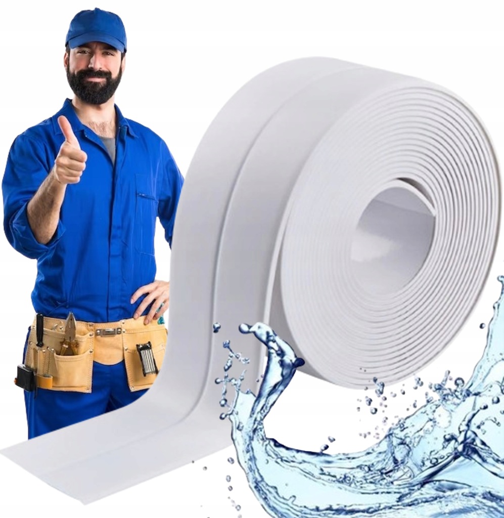 os TAŚMA USZCZELNIAJĄCA DO WANNY BRODZIKA UMYWALKI MOCNA WODOSZCZELNA 38mm