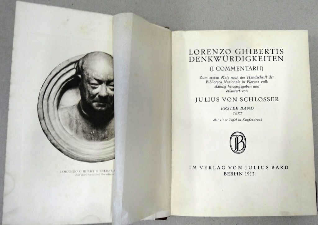 Lorenzo Ghiberti I Commentari renesans 1912