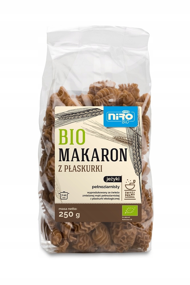 MAKARON (Z PŁASKURKI) PEŁNOZIARNISTY JEŻYKI BIO 25