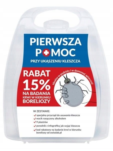 Pierwsza Pomoc przy ukąszeniu kleszcza zestaw