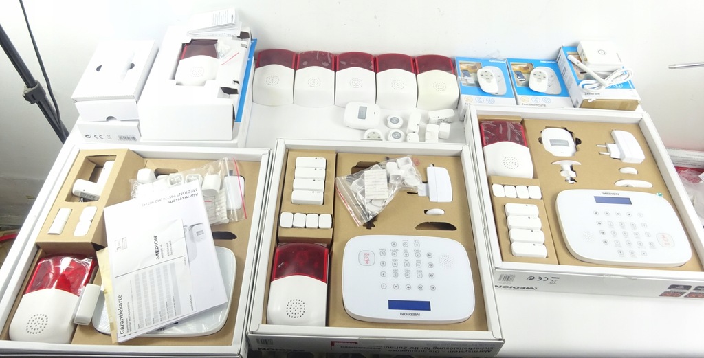 Alarm bezprzewodowy Medion + duży zestaw od 1zł