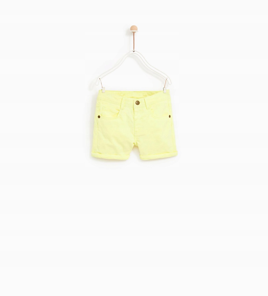 ZARA BOYS 18-24M 92CM CYTRYNOWE SPODENKI A5828