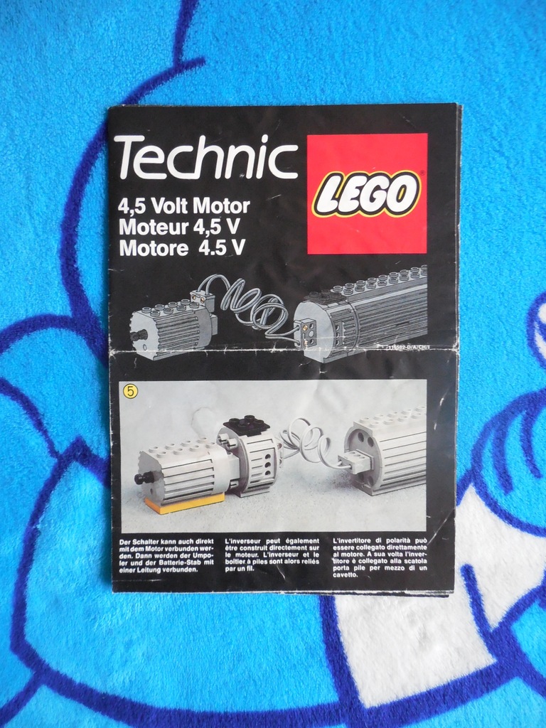 Lego Technic 872 Motor instrukcja 4,5 katalog 1982 10624272691