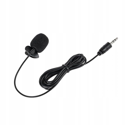 Mikrofon pojemnościowy z klipsem jack 3,5 kabel 2m