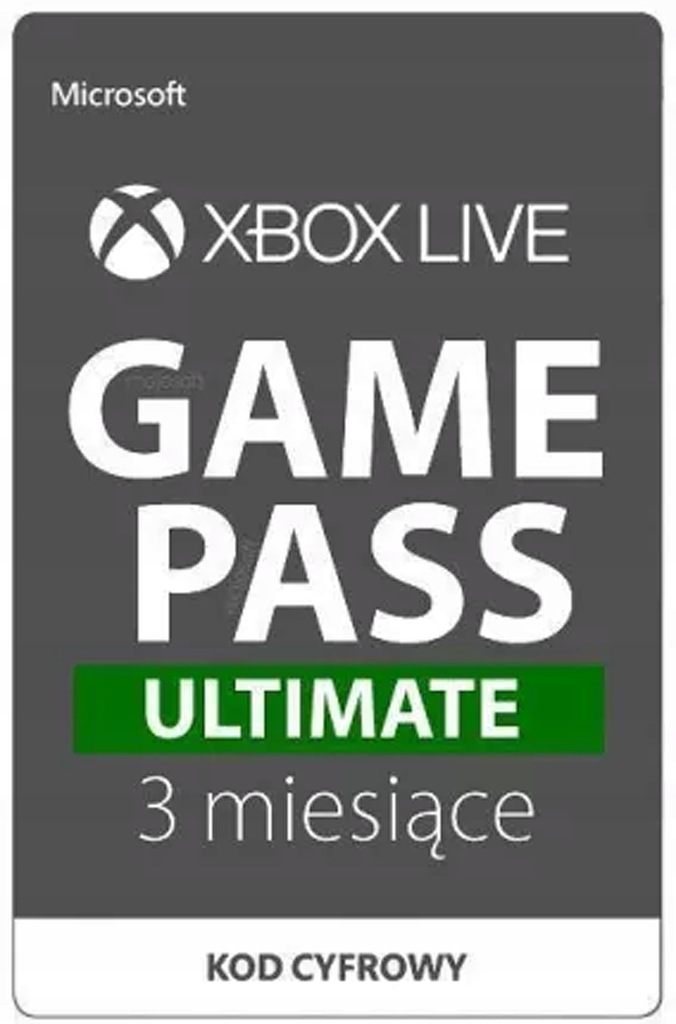 Xbox Game Pass 3 miesiące klucz
