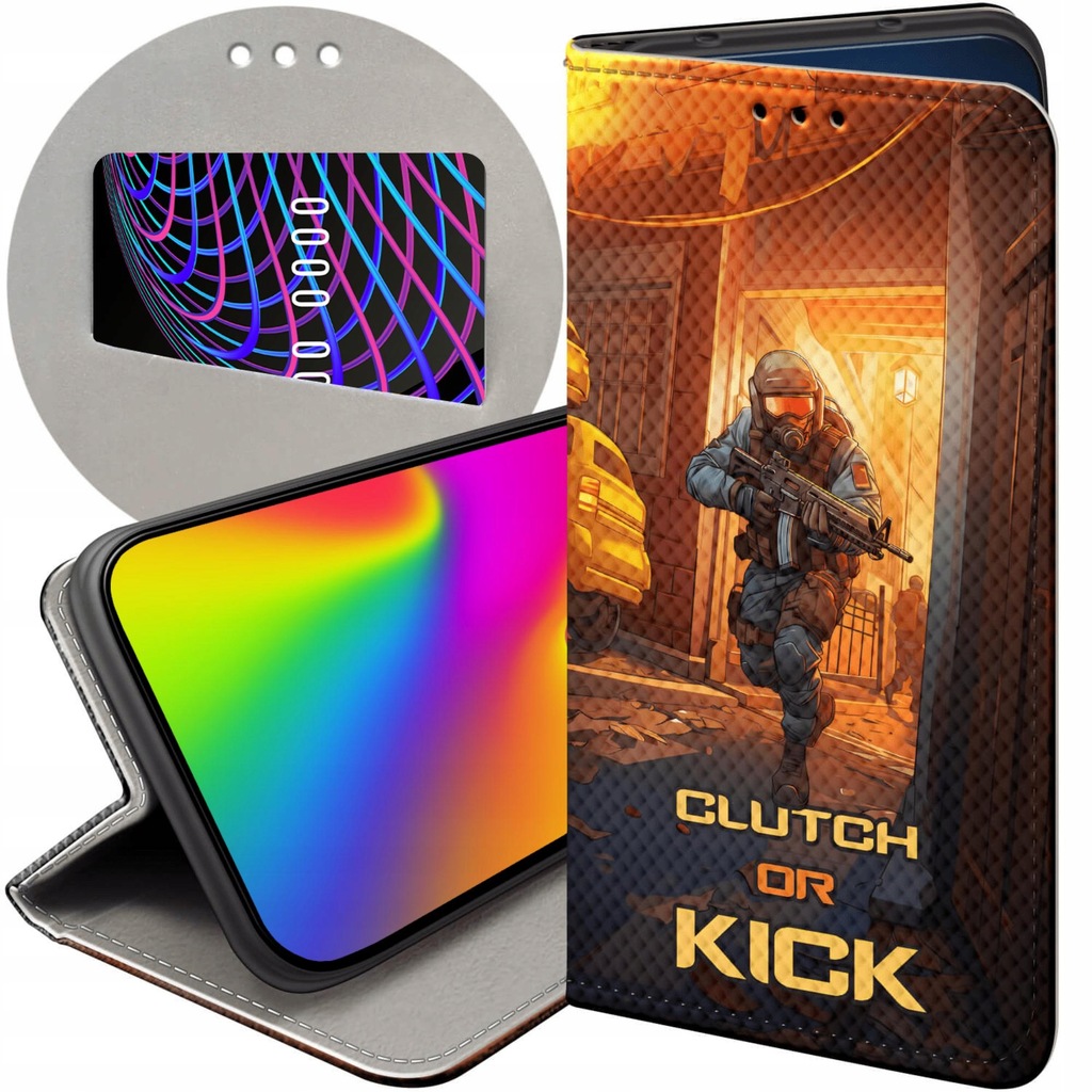 ETUI Z KLAPKĄ DO OPPO A52 WZORY CS GO COUNTER-STRIKE FUTERAŁ POKROWIEC CASE