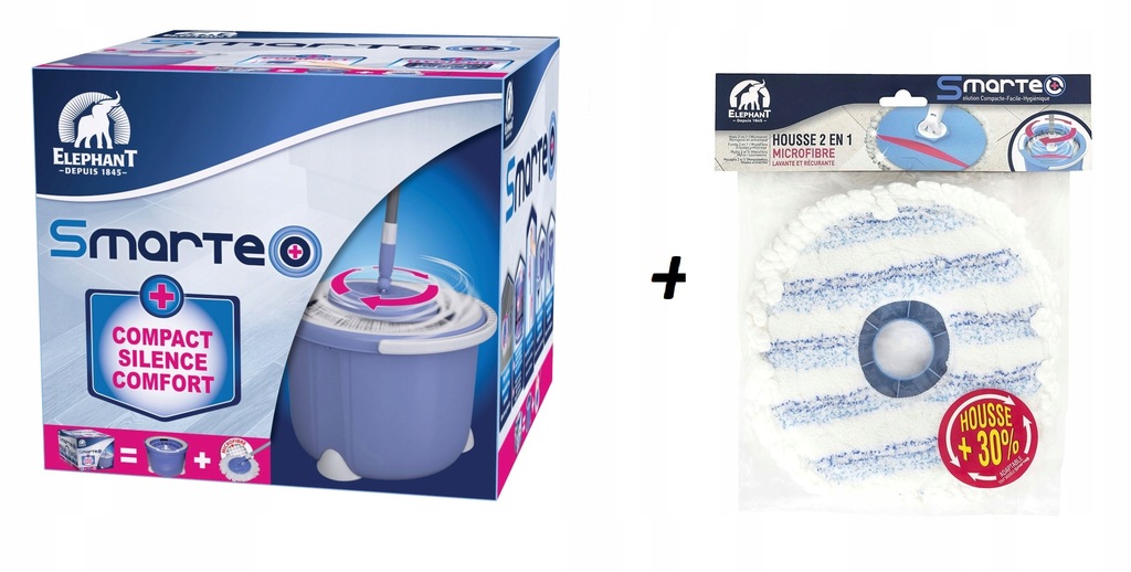 Купить ELEPHANT SMARTEO швабра из микрофибры + чехол: отзывы, фото и ...