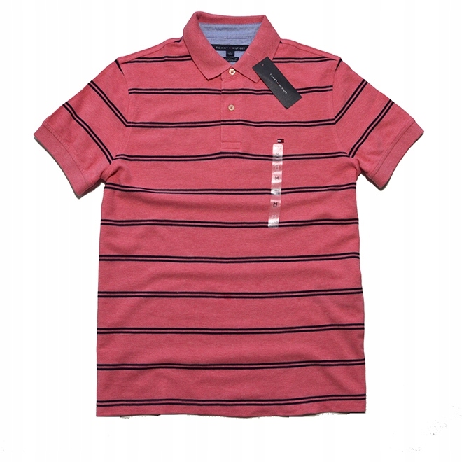 Polo Tommy Hilfiger Custom Fit Striped PNK rXS