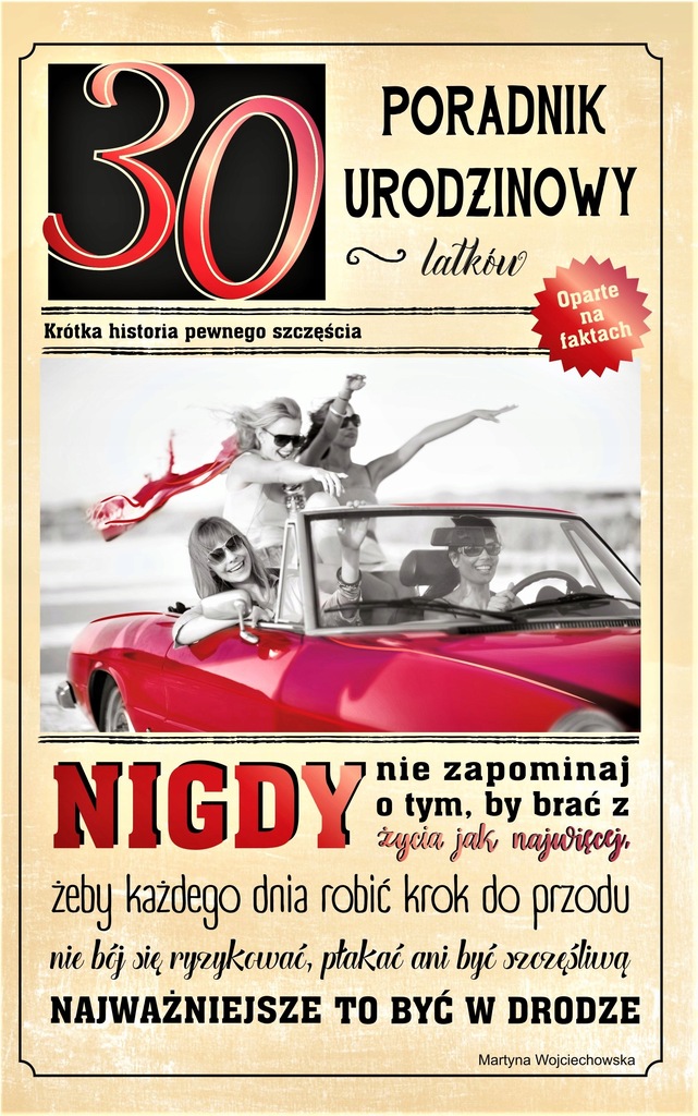 Śmieszna Kartka na 30 Urodziny Dla Kobiety Nowość