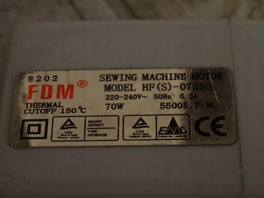 Silnik HF(S)07250 FDM SEWING MACHINE MOTOR 11603033328 oficjalne