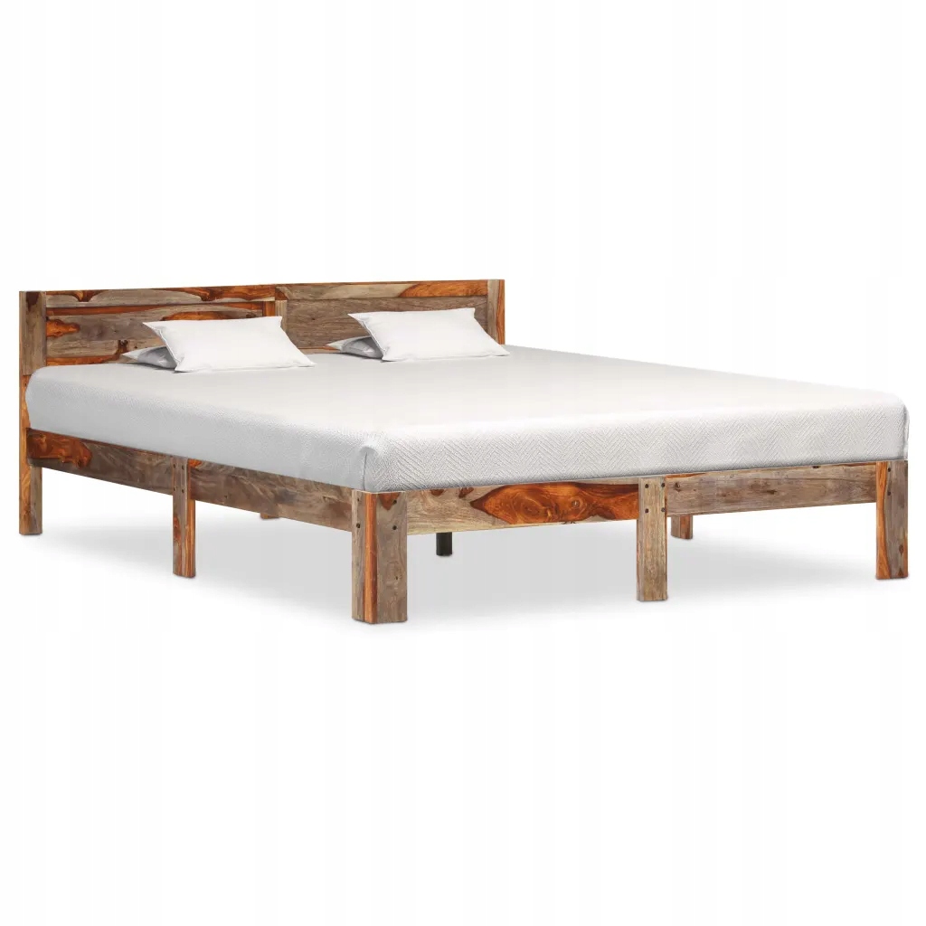 Rama łóżka, lite drewno sheesham, 160x200 cm
