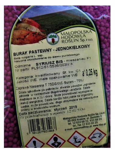BURAK PASTEWNY JEDNOKIEŁKOWY SYRIUSZ BIAŁY 0,25KG