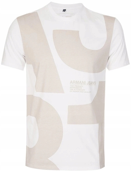 ARMANI JEANS KOSZULKA T-SHIRT CONCEPT BIAŁY /M