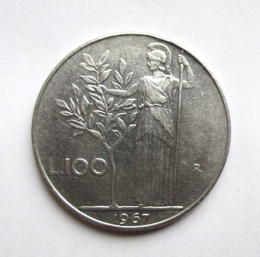 100 Lirów 1967 r. Italia