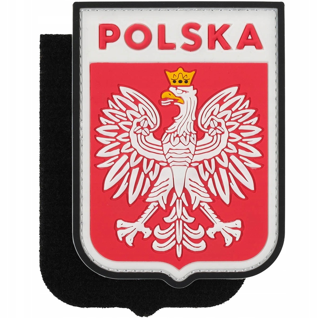 Naszywka PVC 3D GODŁO POLSKI Herb RP Biało-Czerwon