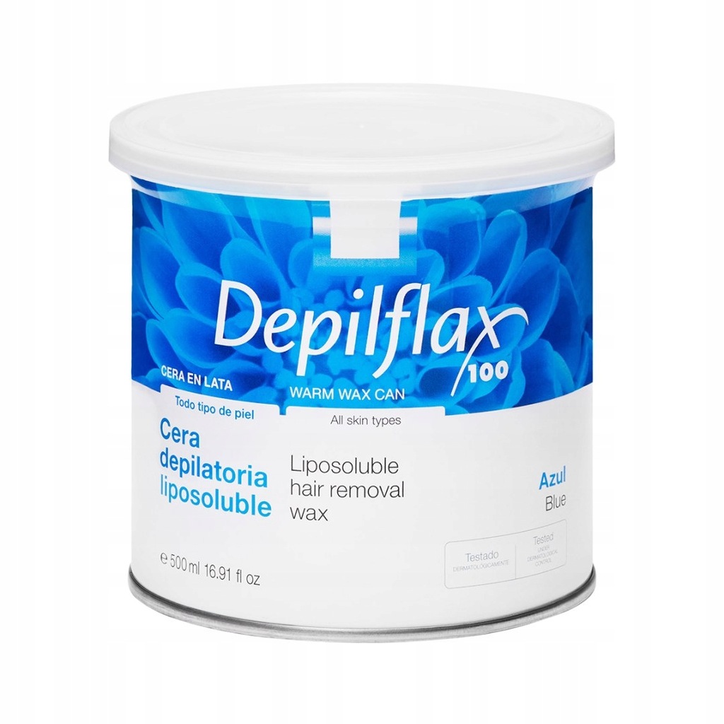 DEPILFLAX WOSK DO DEPILACJI PUSZKA 500ML AZULEN