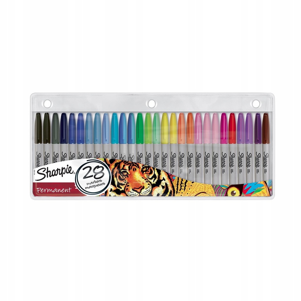 Marker SHARPIE FINE zestaw 28 kolorów tiger tygrys