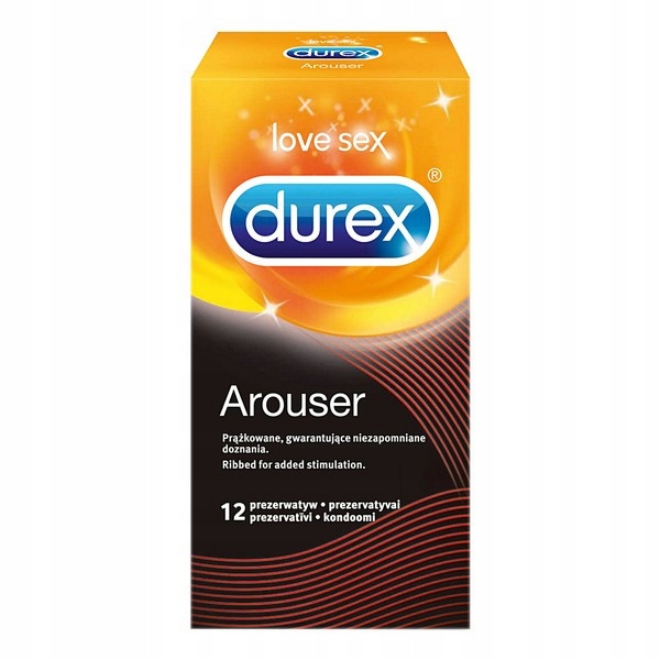 Durex Arouser, prezerwatywy prążkowane, 12 sztuk